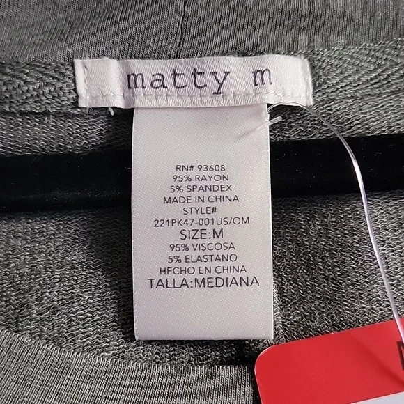 Matty M size M french TERRY ROLL CUff TEE Ligh heather oliva ITEM#1514670 - Picture 10 of 12